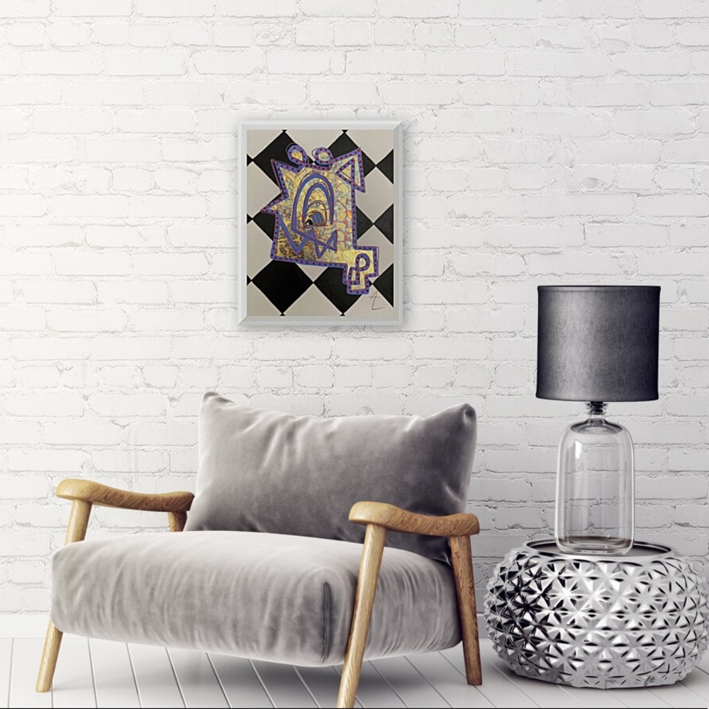 Eclectic Art Painting on a Canvas Panel